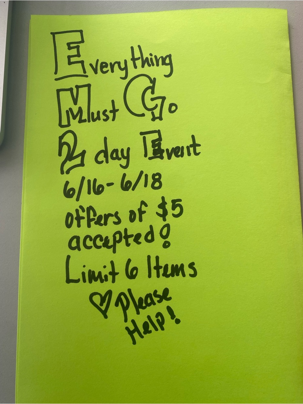 Everything must go all items $5 limit 6